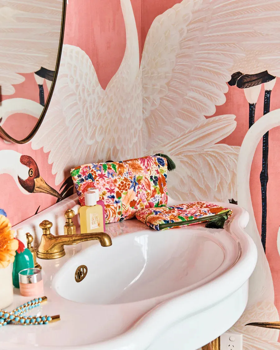 Kip & Co | Meandering Meadow Velvet Toiletry Bag