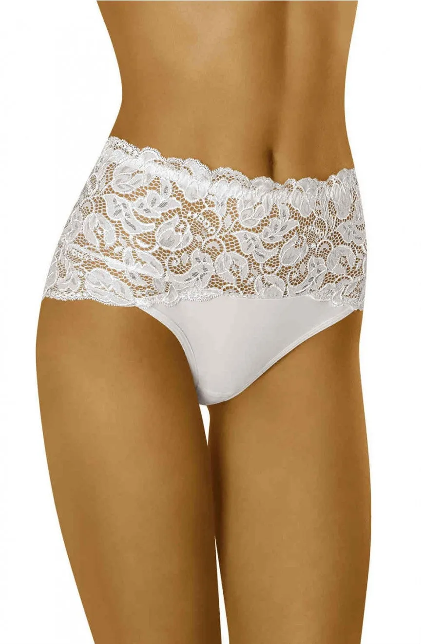 Ladies Stunning Sexy Floral Embroidered Lace High Waist Briefs