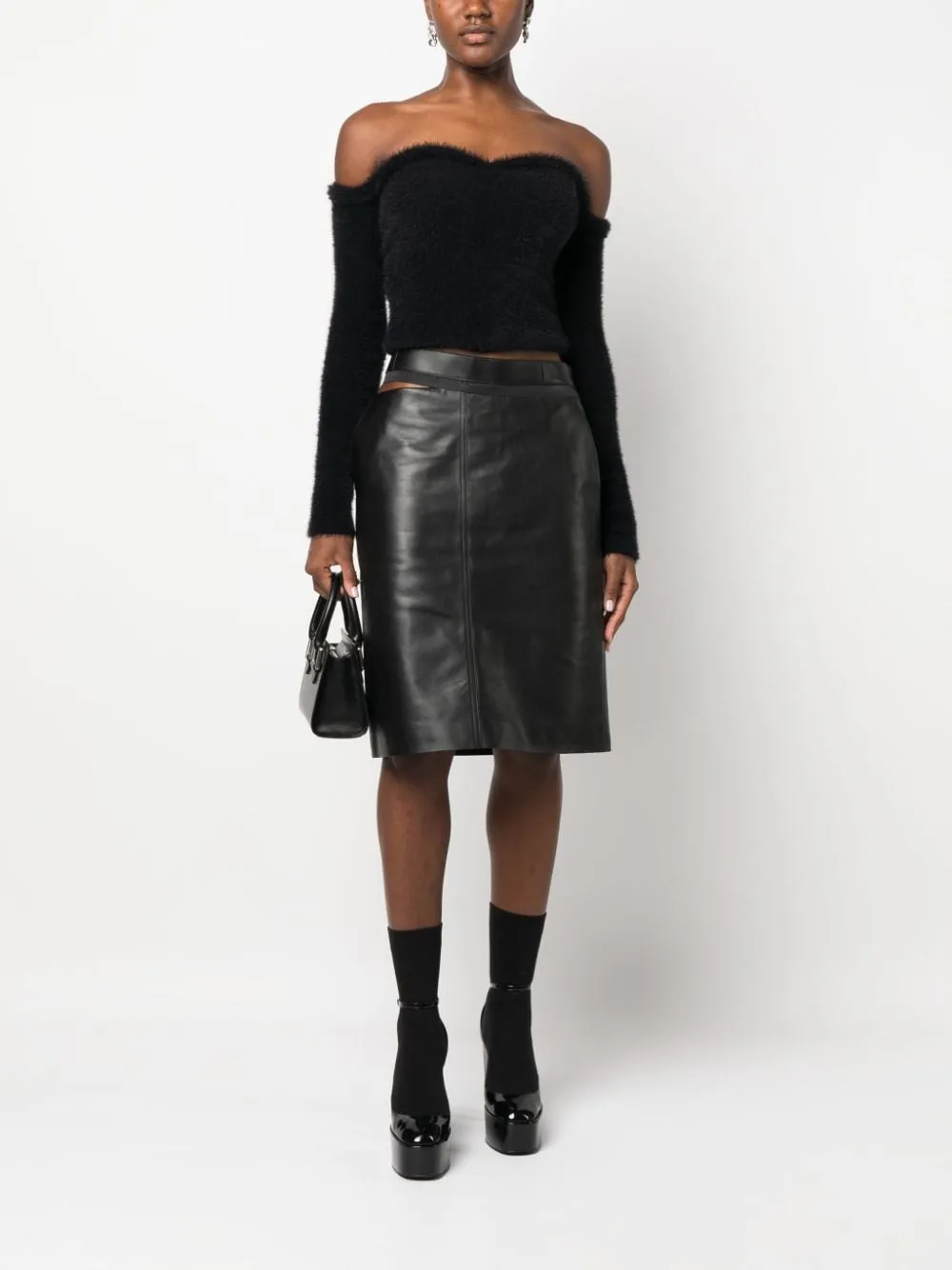 Leather Midi Skirt