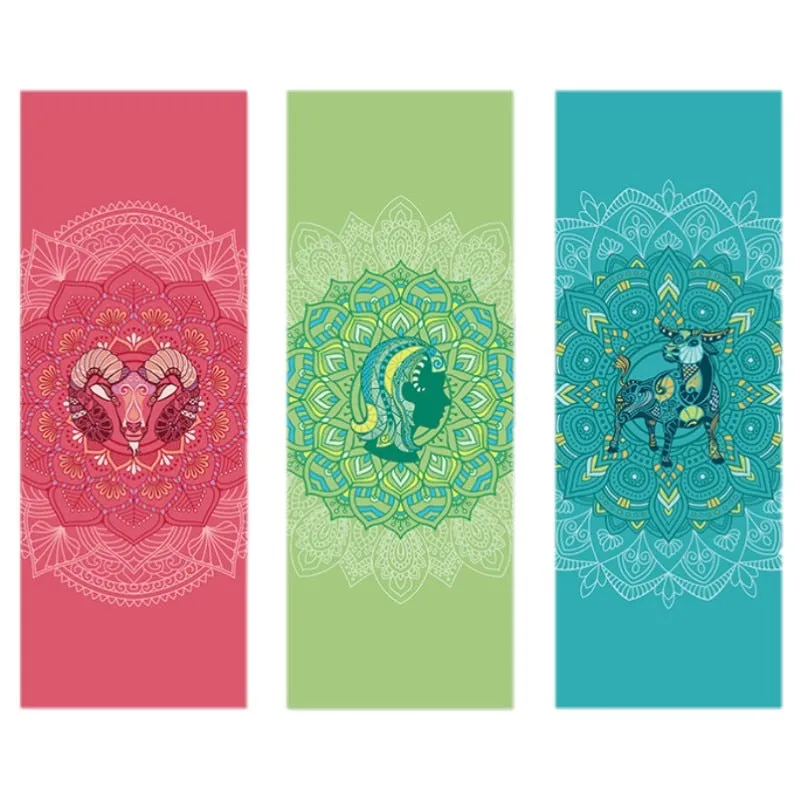 Leo: Yoga Mat for Zodiac Lovers. Personalized Sun Sign Pilates mat. Extra thick, Non Slip. WickedYo.