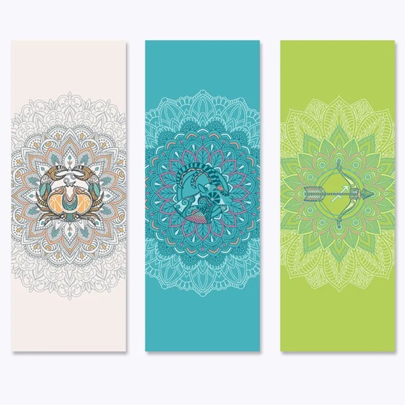 Leo: Yoga Mat for Zodiac Lovers. Personalized Sun Sign Pilates mat. Extra thick, Non Slip. WickedYo.