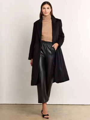 Long Brushed Coat - Crescent