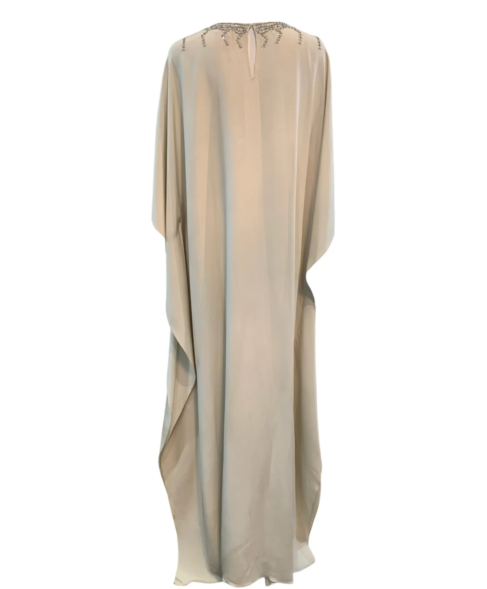 Lorena Sarbu White Jeweled Caftan, NOS