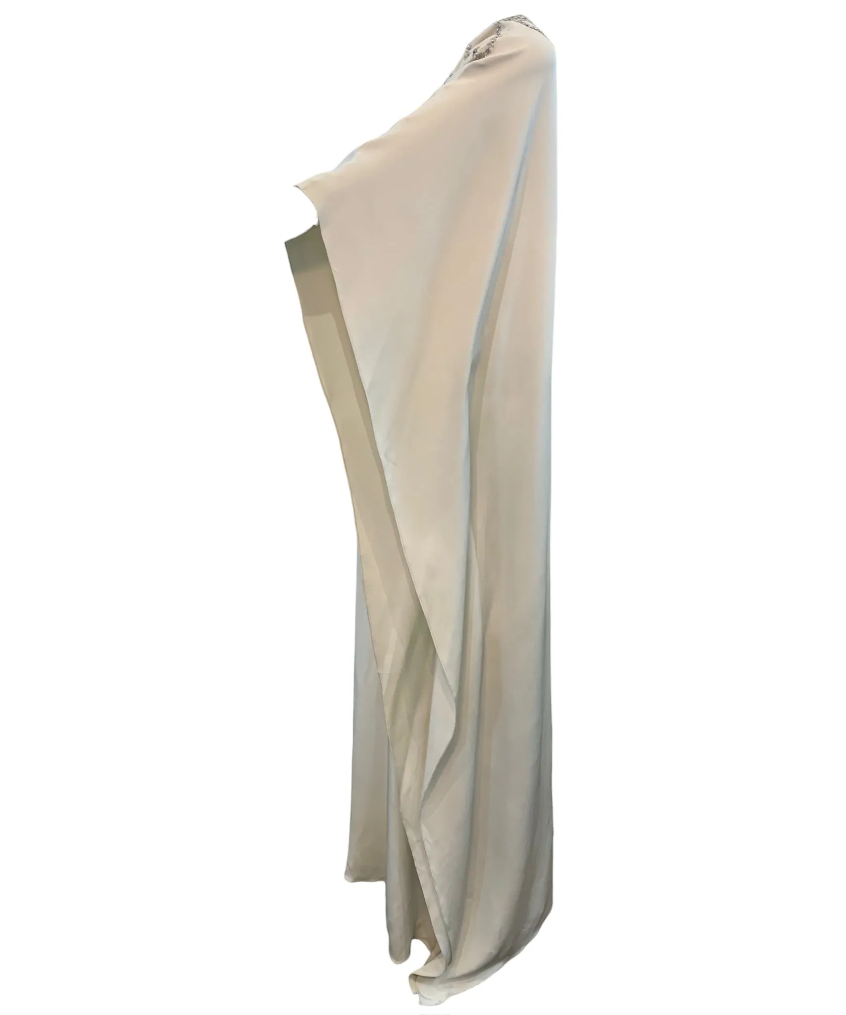 Lorena Sarbu White Jeweled Caftan, NOS