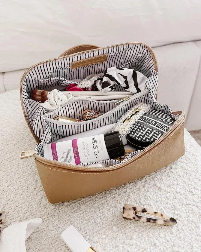LOUENHIDE ELLIS MAKEUP BAG CAMEL LOU6792CAM