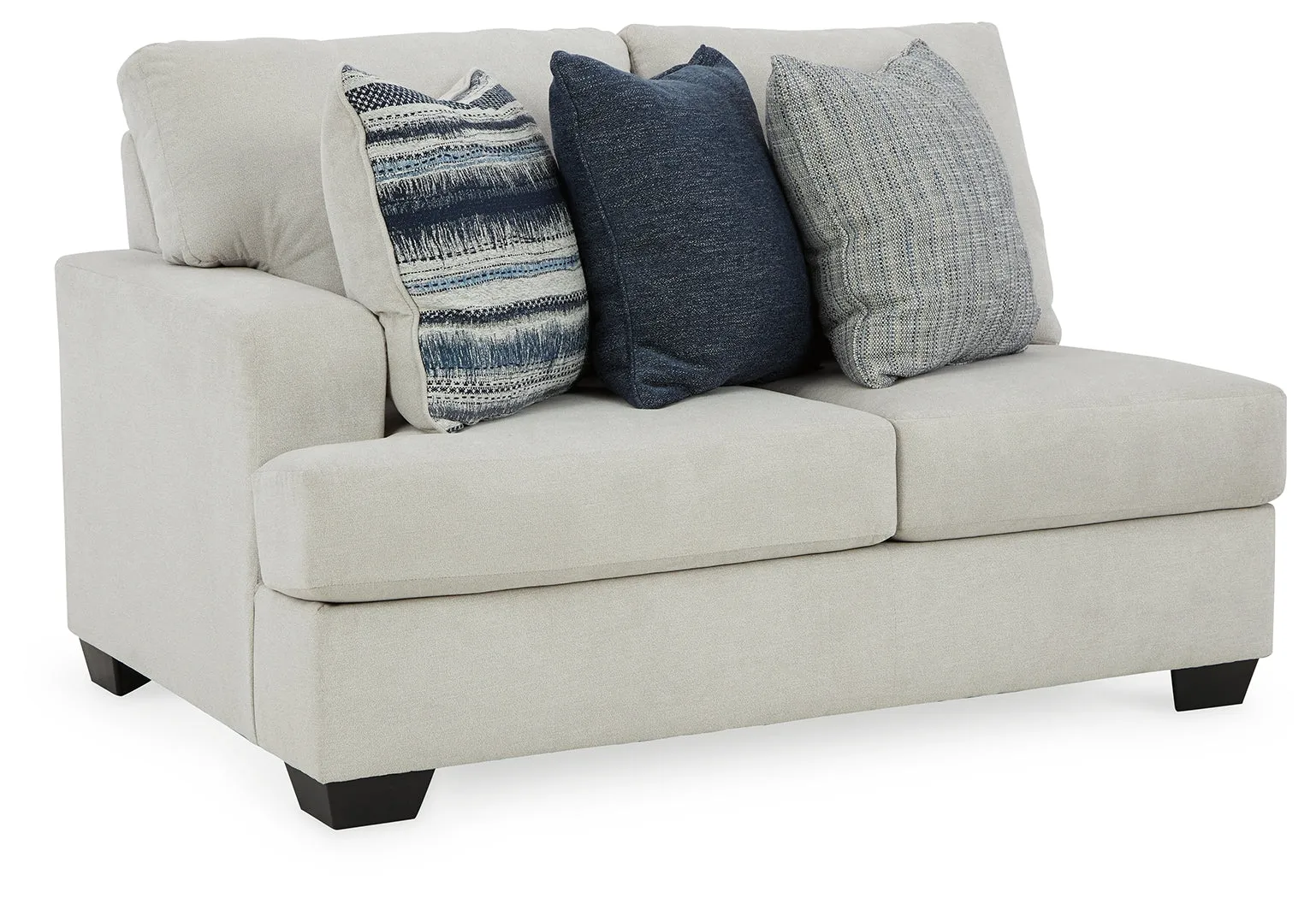 Lowder 4-Piece Sectional with Ottoman in Stone