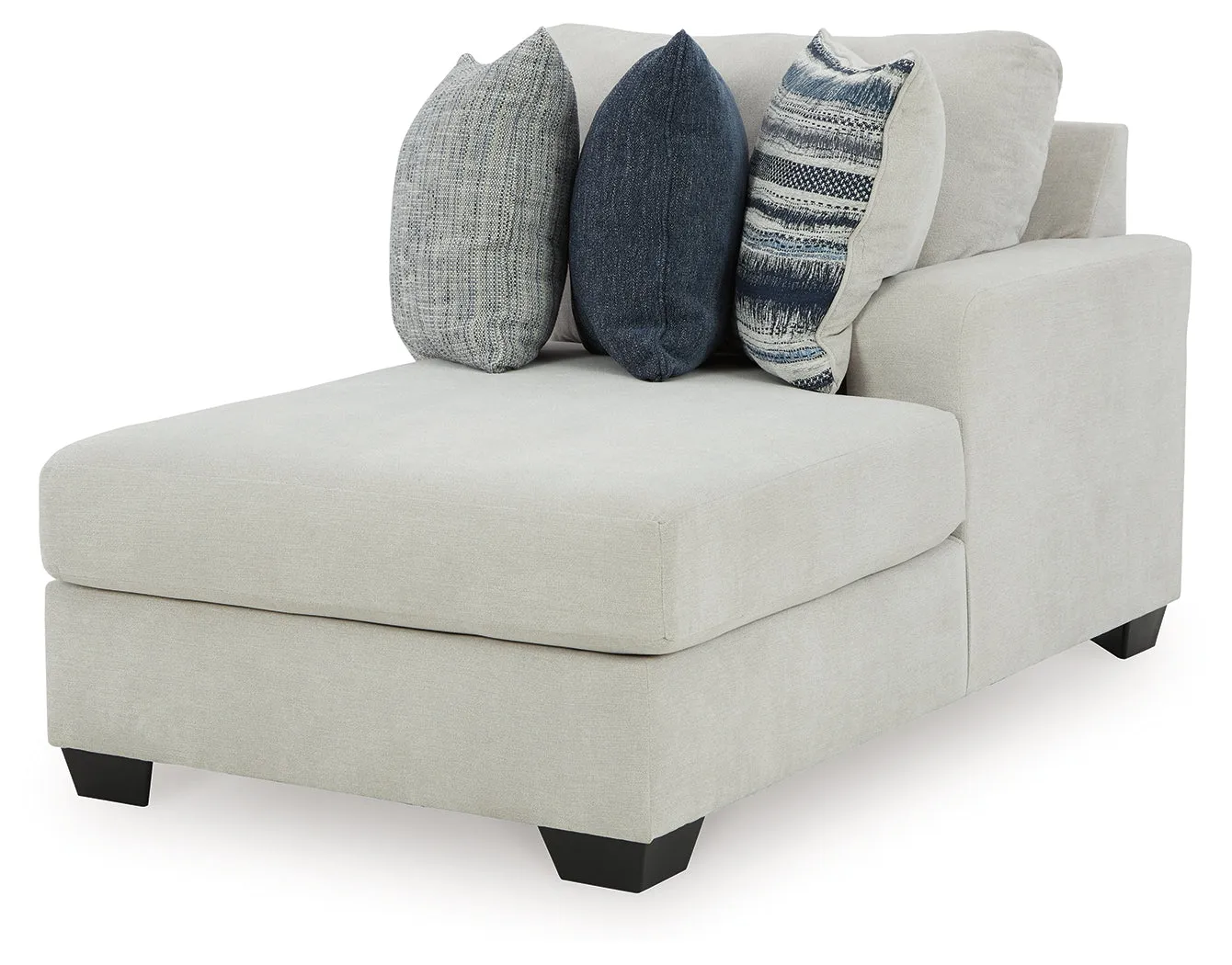 Lowder 4-Piece Sectional with Ottoman in Stone