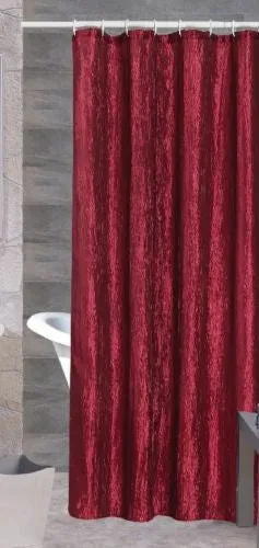 Luxurious Crushed Satin Fabric Shower Curtain