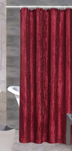 Luxurious Crushed Satin Fabric Shower Curtain