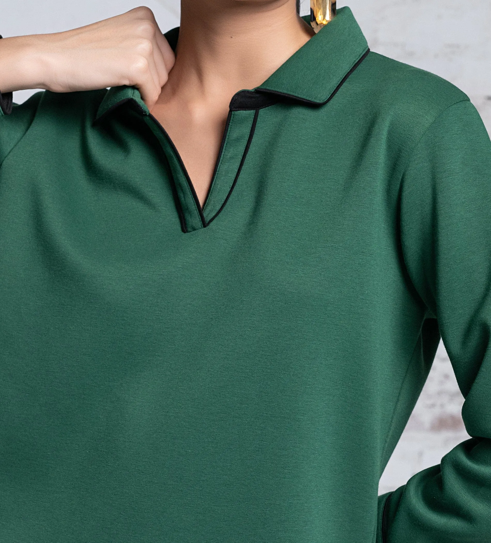 Luxurious emerald green Scuba Top