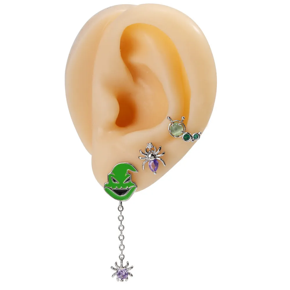 Luxurious Irregular Copper Oil Dripping Stud Earrings