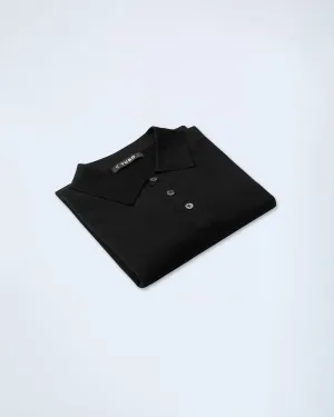 Luxurious Merino Polo in Black