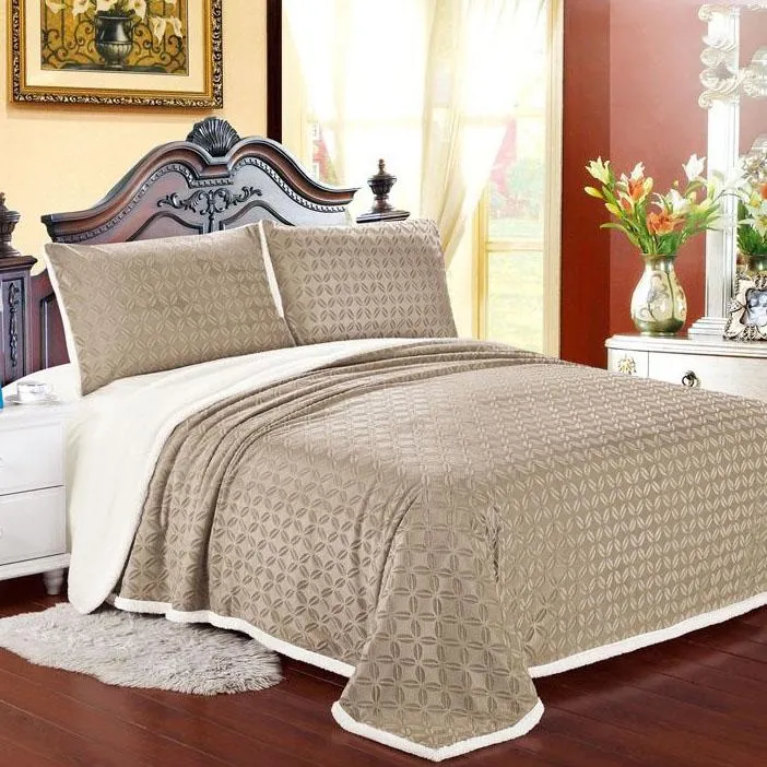 Luxurious Reversible Designer Sherpa Blanket