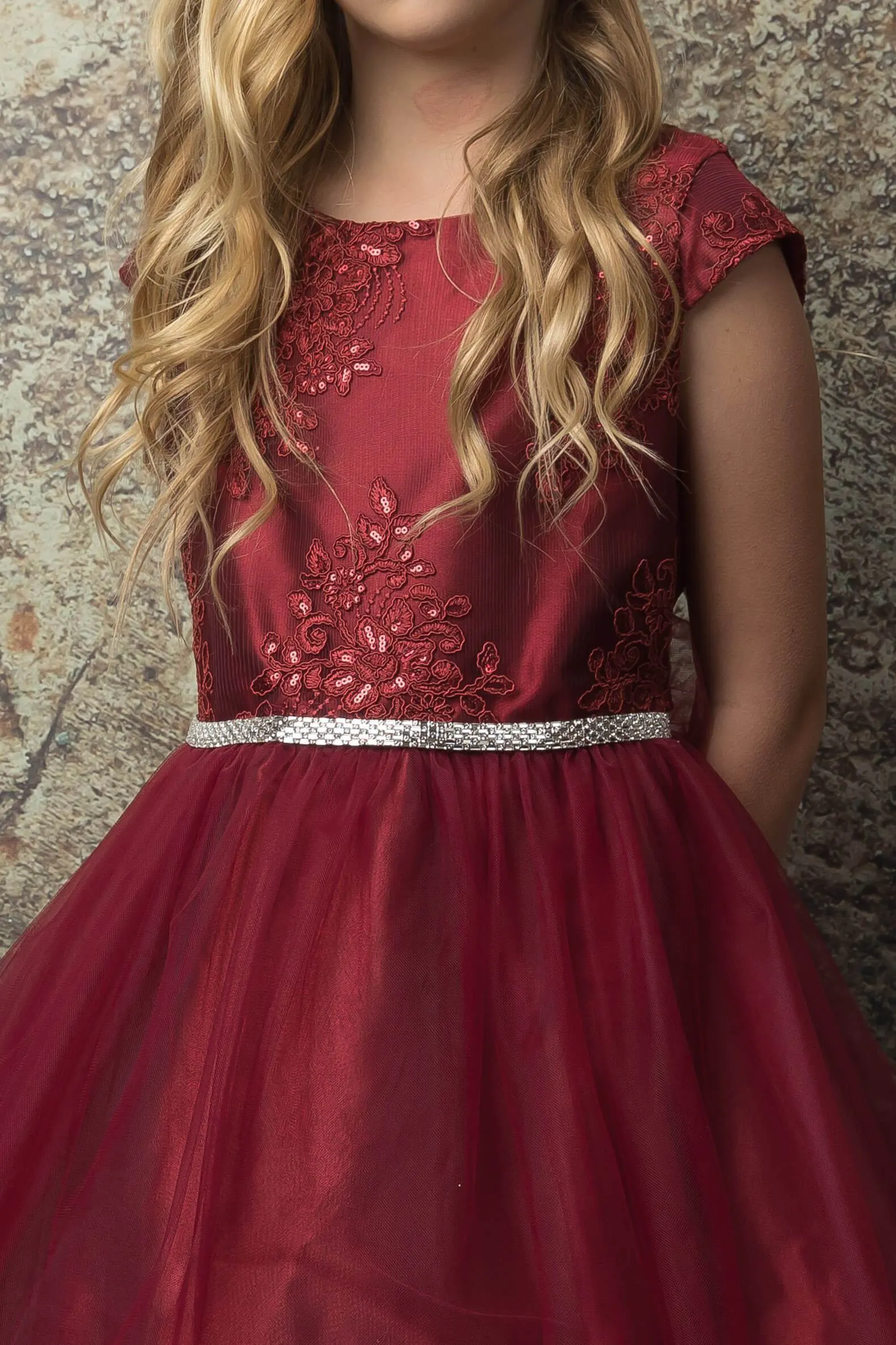 Luxurious Silk & Glittery Tulle Top Lilac