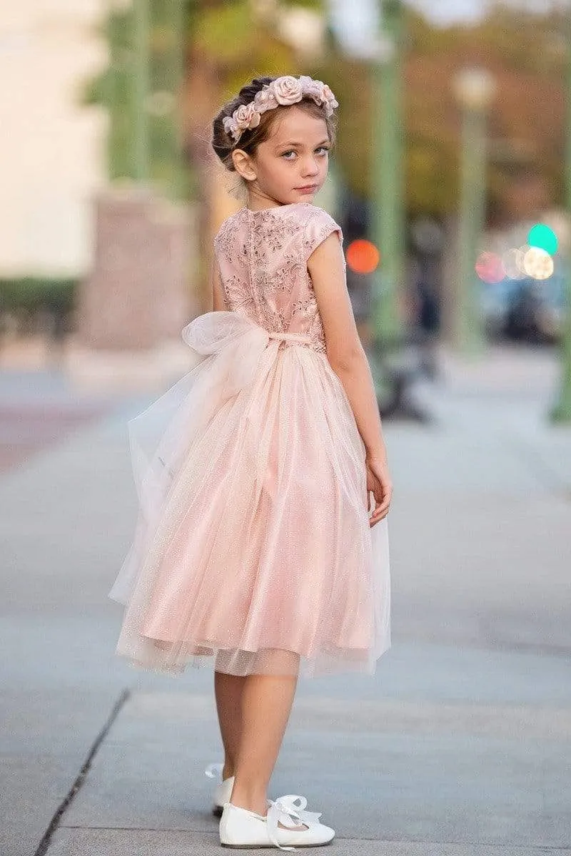 Luxurious Silk & Glittery Tulle Top Lilac