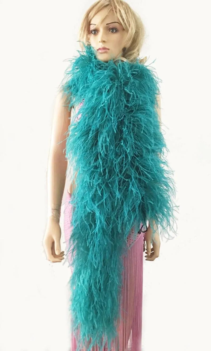 Luxurious Teal 12 Ply Ostrich Feather Boa