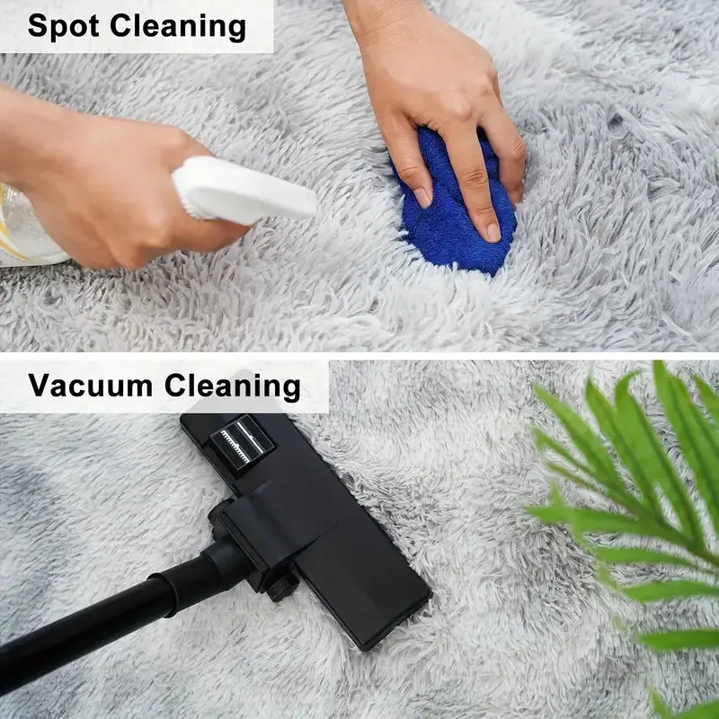 Luxurious Velvet Rectangular Shaggy Plush Carpet Rug