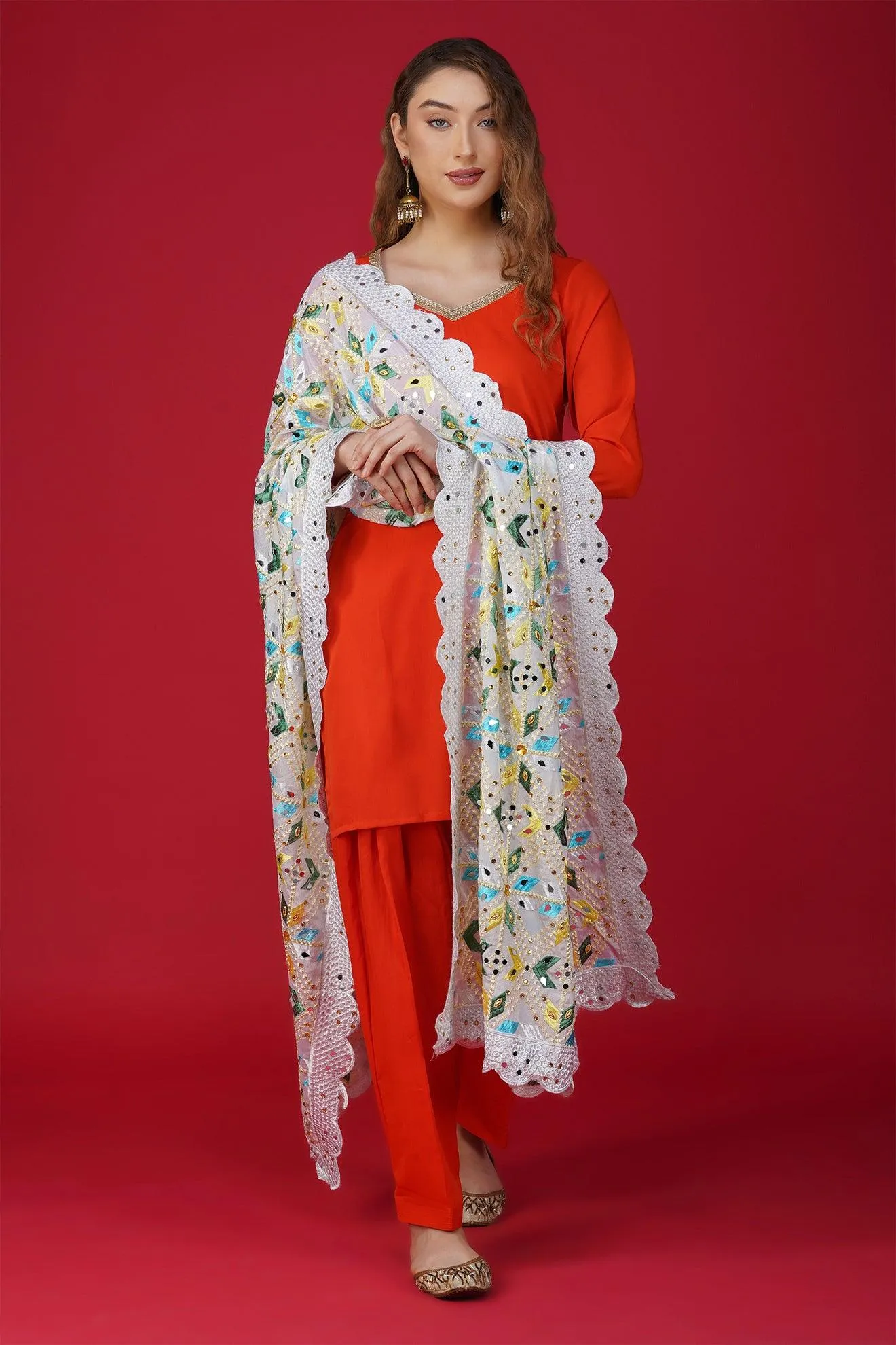 Magnificent Handloom Phulkari Dupatta DP-10