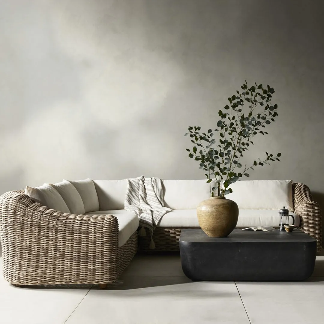 Messina Three Piece Outdoor Wicker Sectional