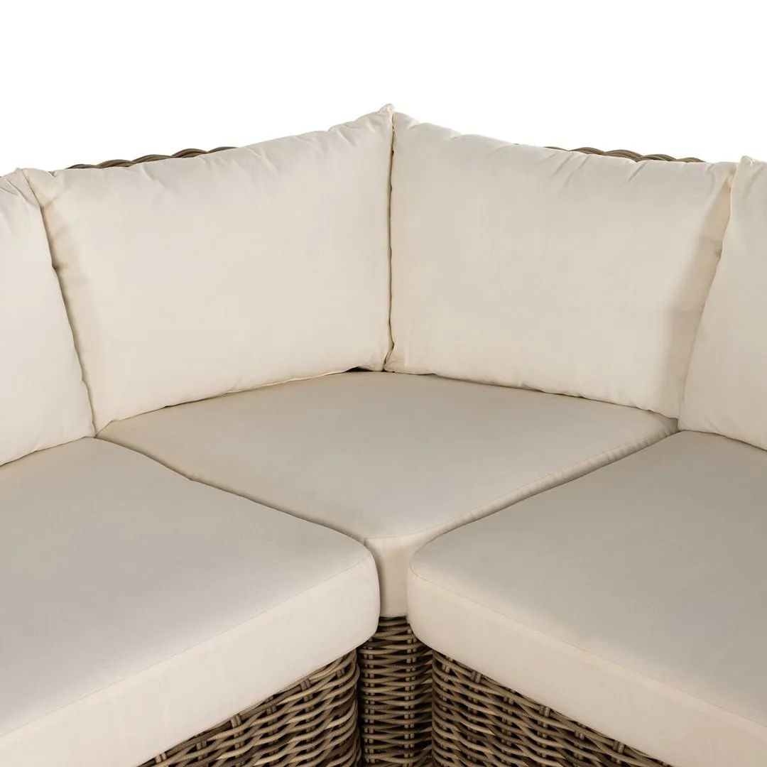 Messina Three Piece Outdoor Wicker Sectional