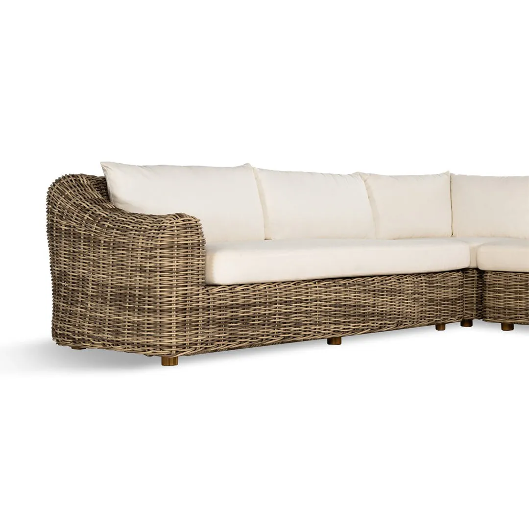 Messina Three Piece Outdoor Wicker Sectional