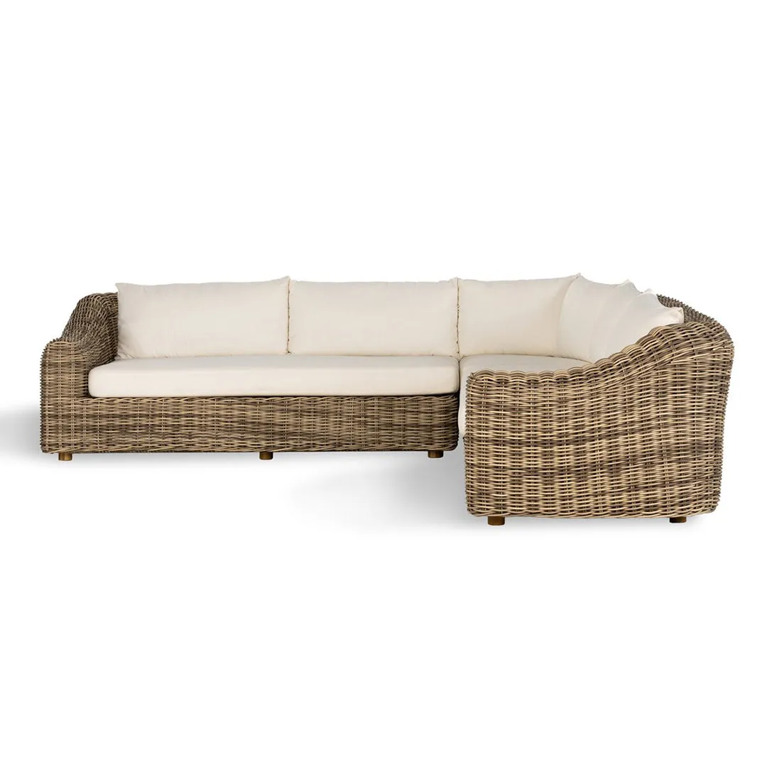 Messina Three Piece Outdoor Wicker Sectional