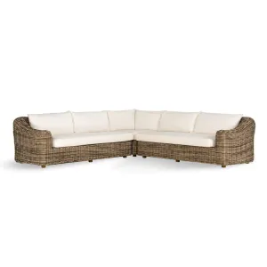 Messina Three Piece Outdoor Wicker Sectional