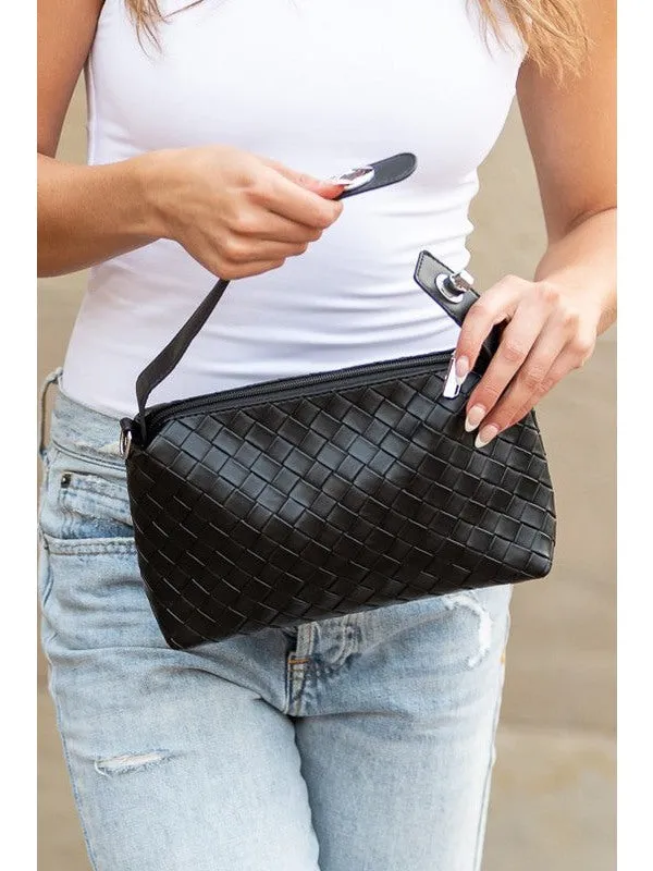 Mia Convertible Woven Crossbody Handbag