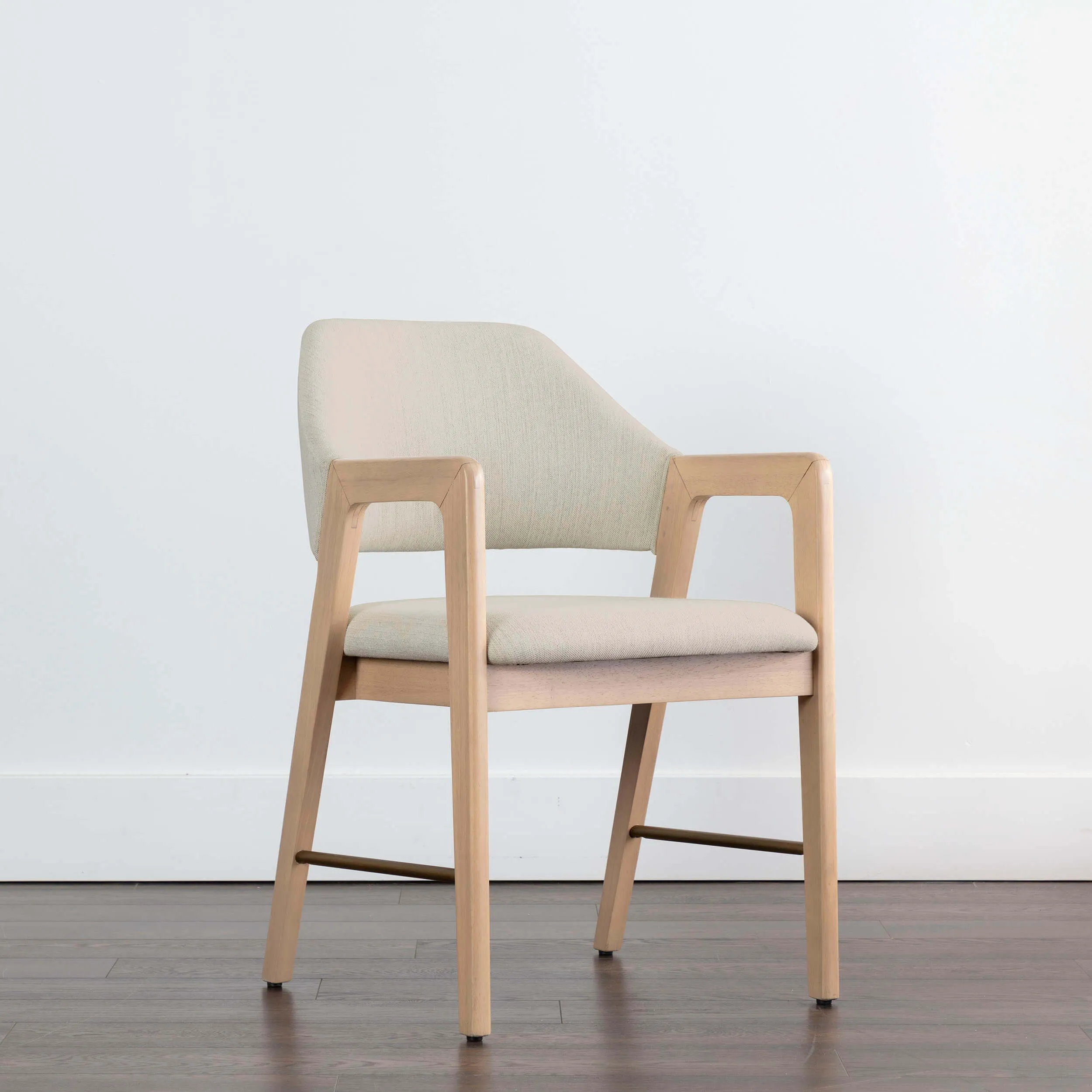 Milton Arm Chair, Mina Ivory, Set of 2