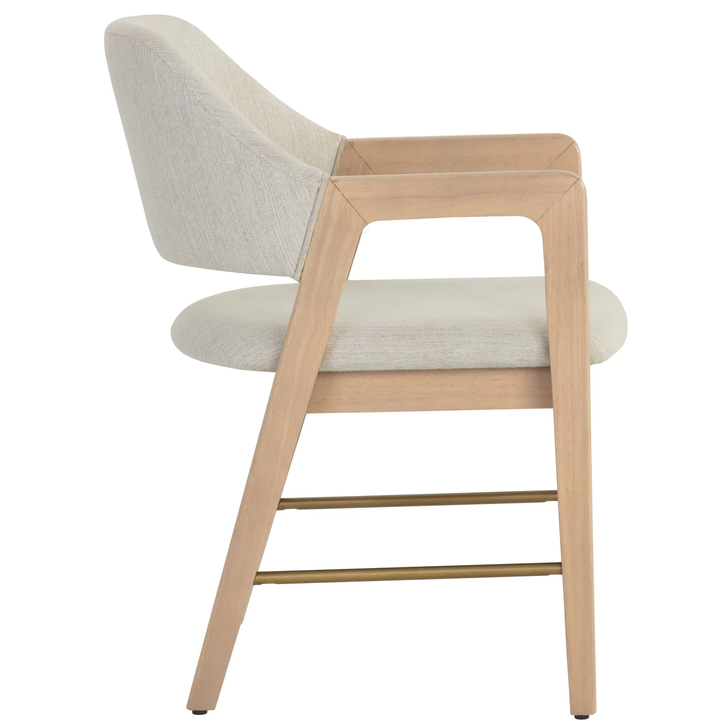 Milton Arm Chair, Mina Ivory, Set of 2
