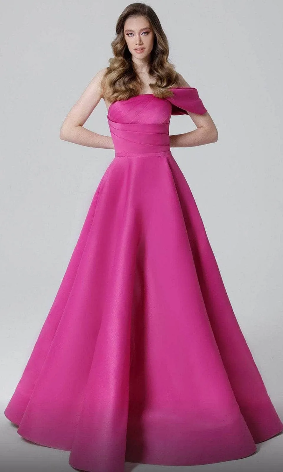 MNM Couture N0455 Luxurious, Classy Broom Gown