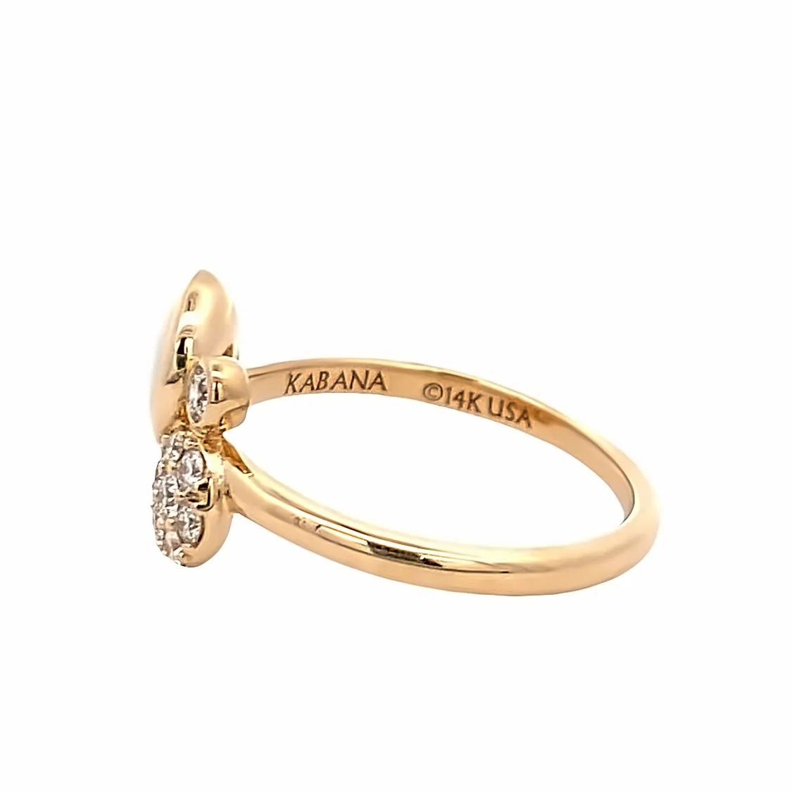 Mother Of Pearl Ring 14 Karat Yellow Gold Kabana