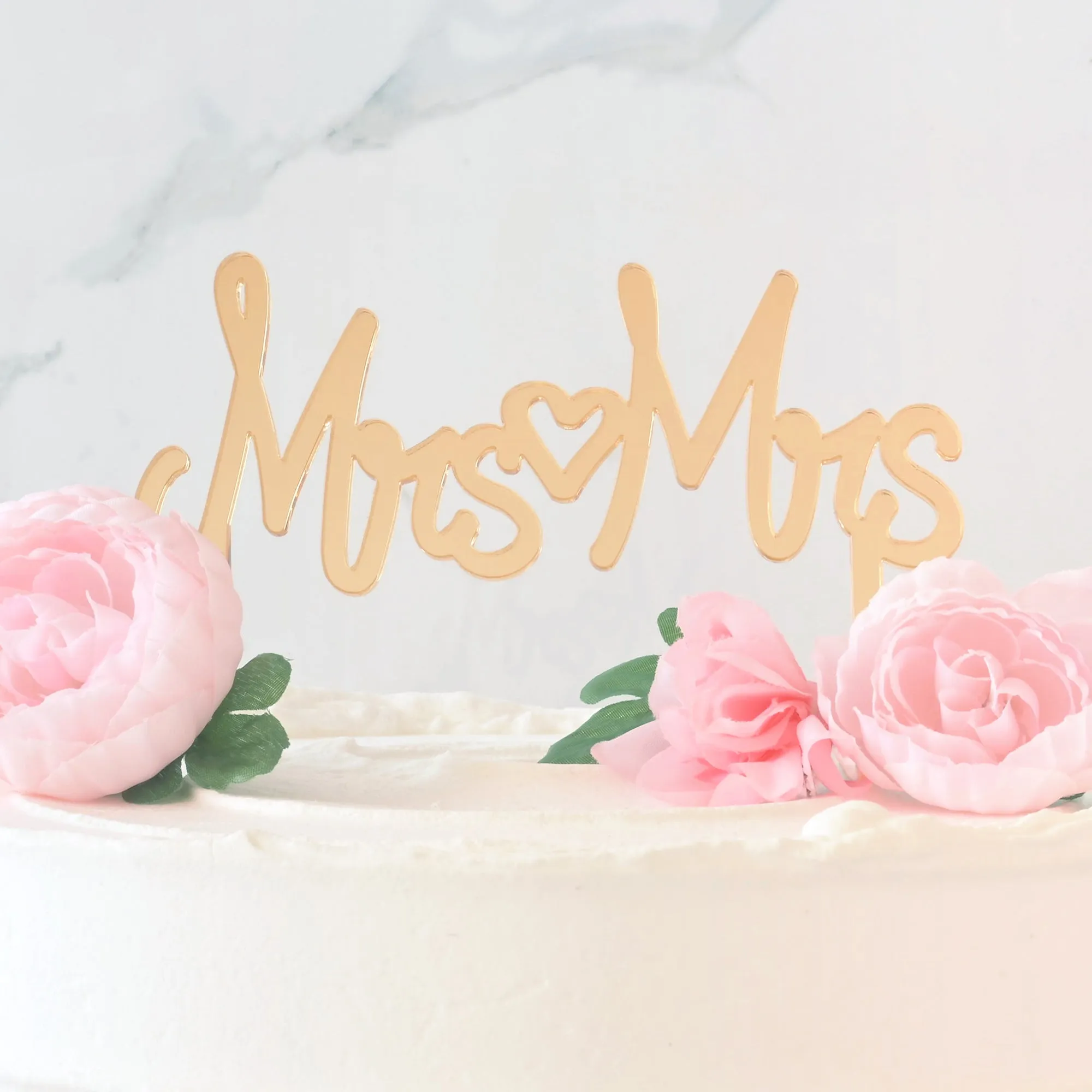 Mrs & Mrs Wedding Cake Topper