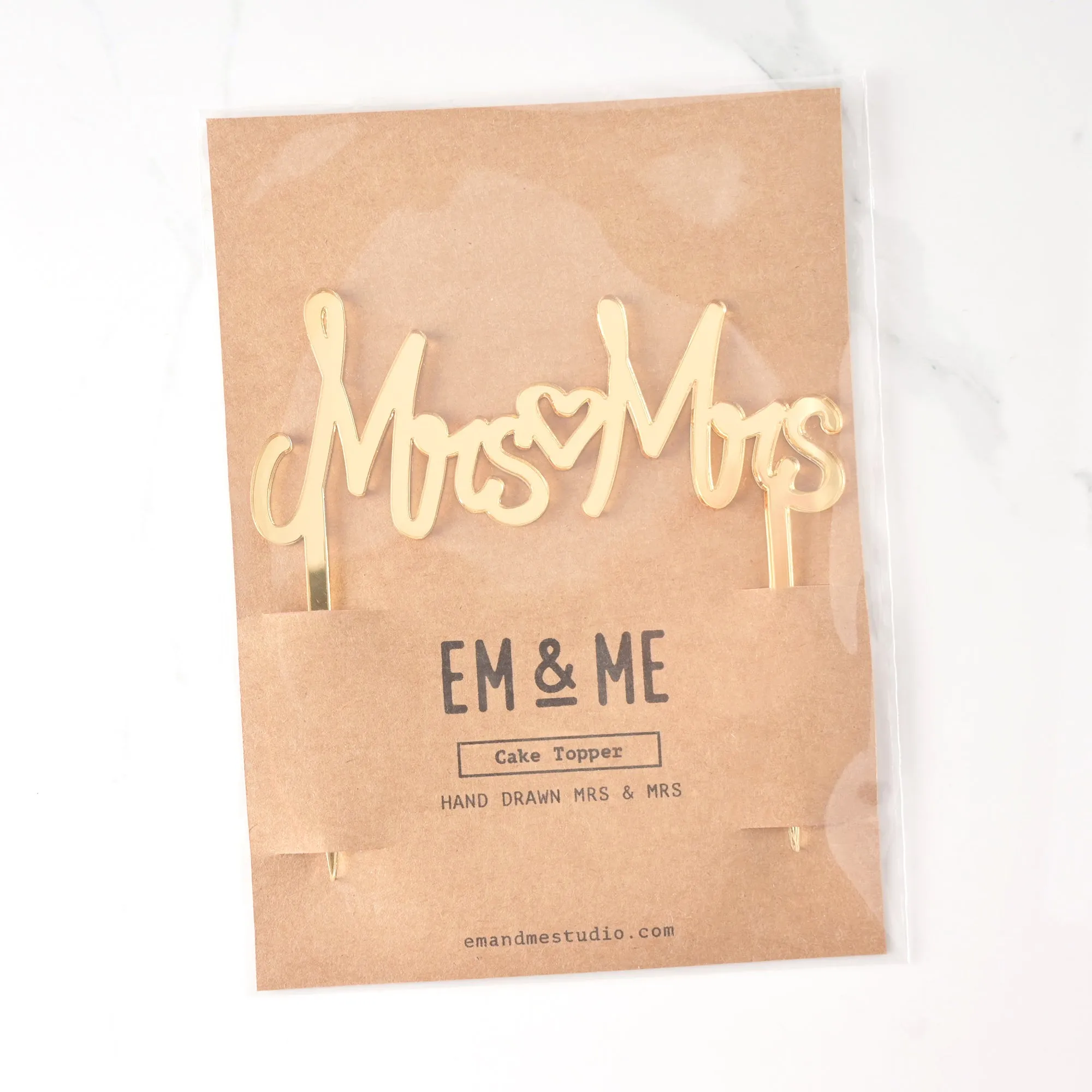 Mrs & Mrs Wedding Cake Topper