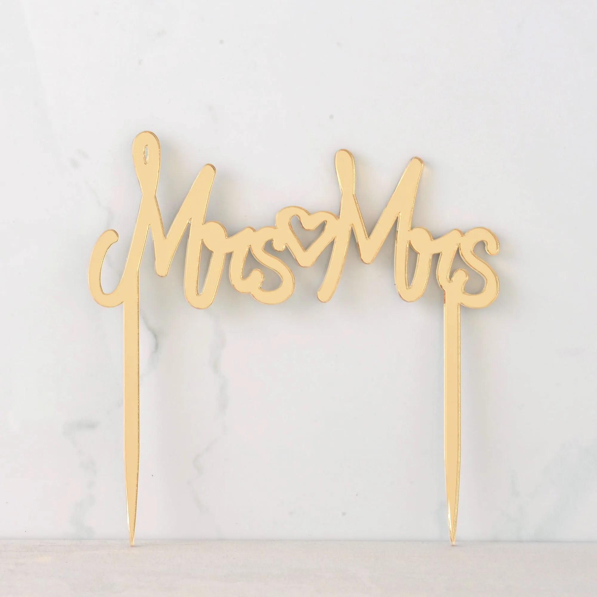 Mrs & Mrs Wedding Cake Topper