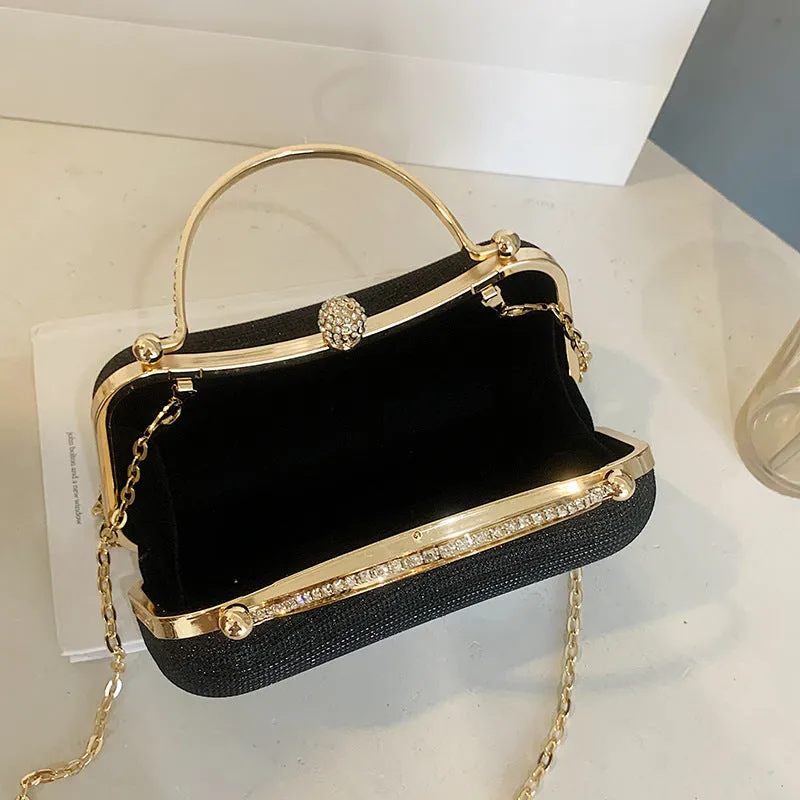 Neri Rhinestones Retro Handbag