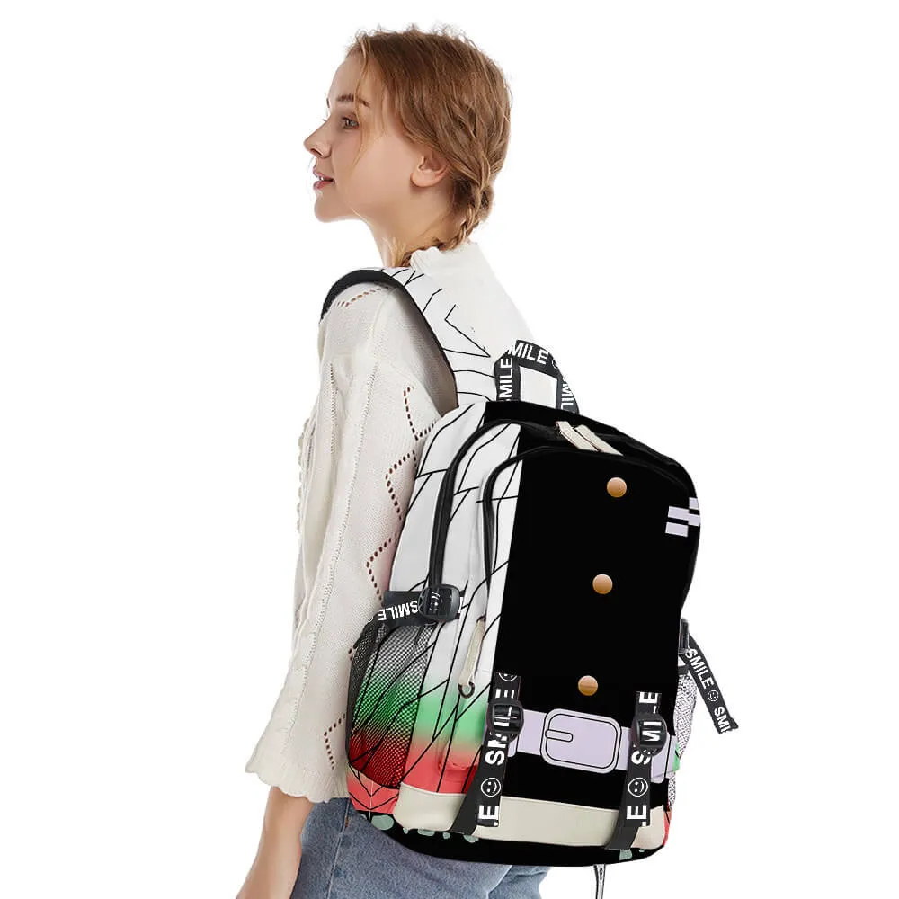 Nezuko Backpack Tanjiro School Bag Zenitsu Shoulderbags with Large Capacity