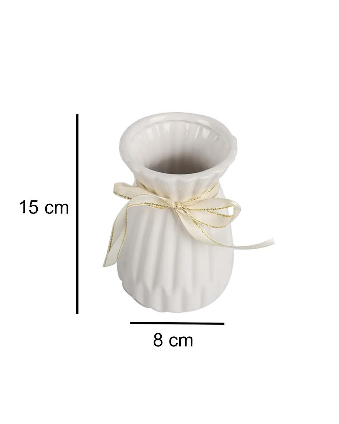 Nordic Vase, White, Ceramic