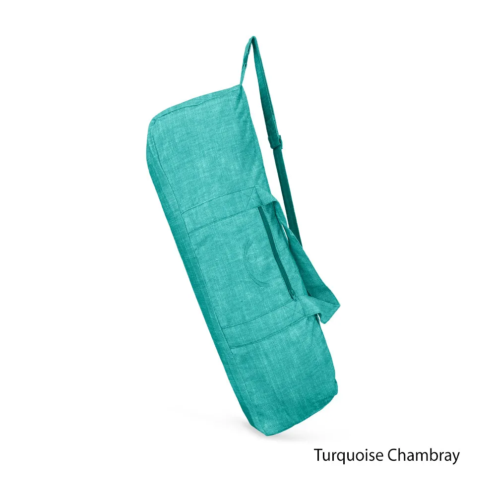 Organic Cotton Tote Yoga Mat Bag - Chambray