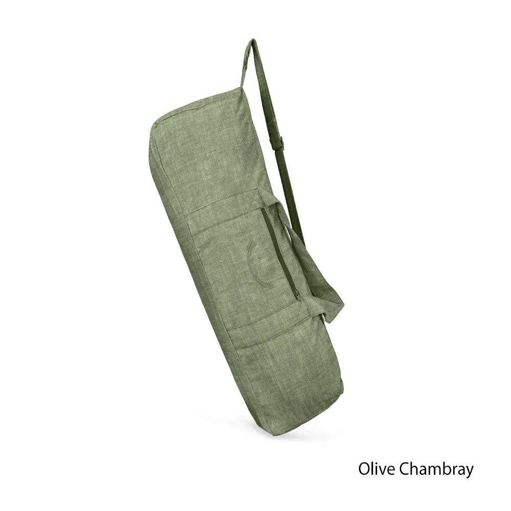 Organic Cotton Tote Yoga Mat Bag - Chambray