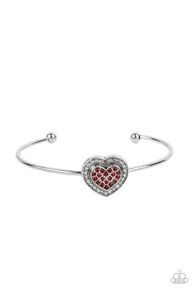 Paparazzi Bracelet ~ Stunning Soulmates - Red