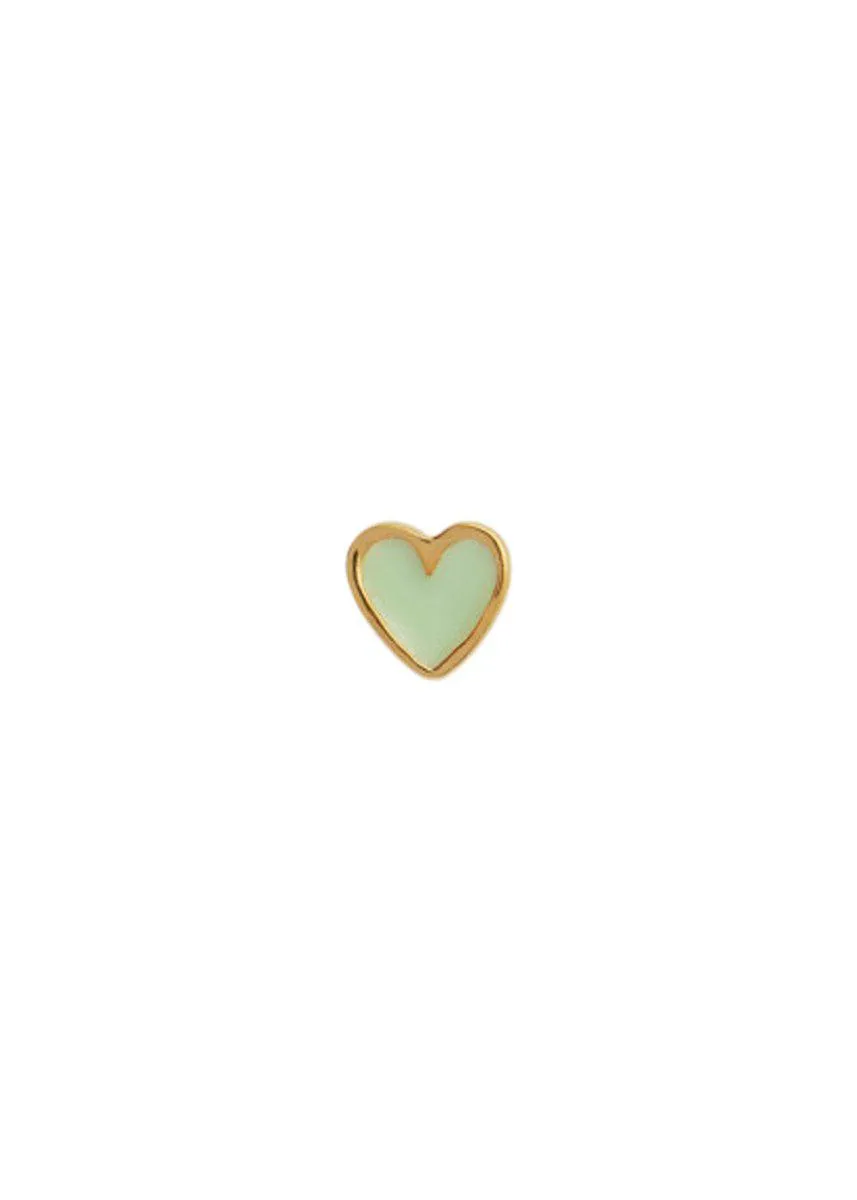Petit love heart mint green - Gold Mint Green