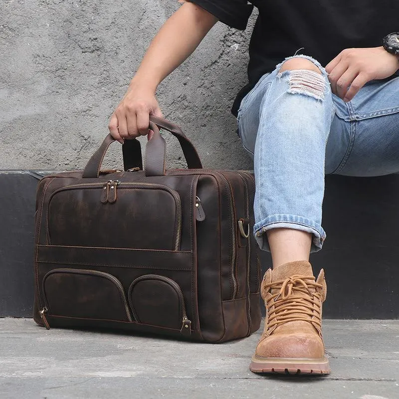 Phoenix Full Grain Leather Briefcase Bag