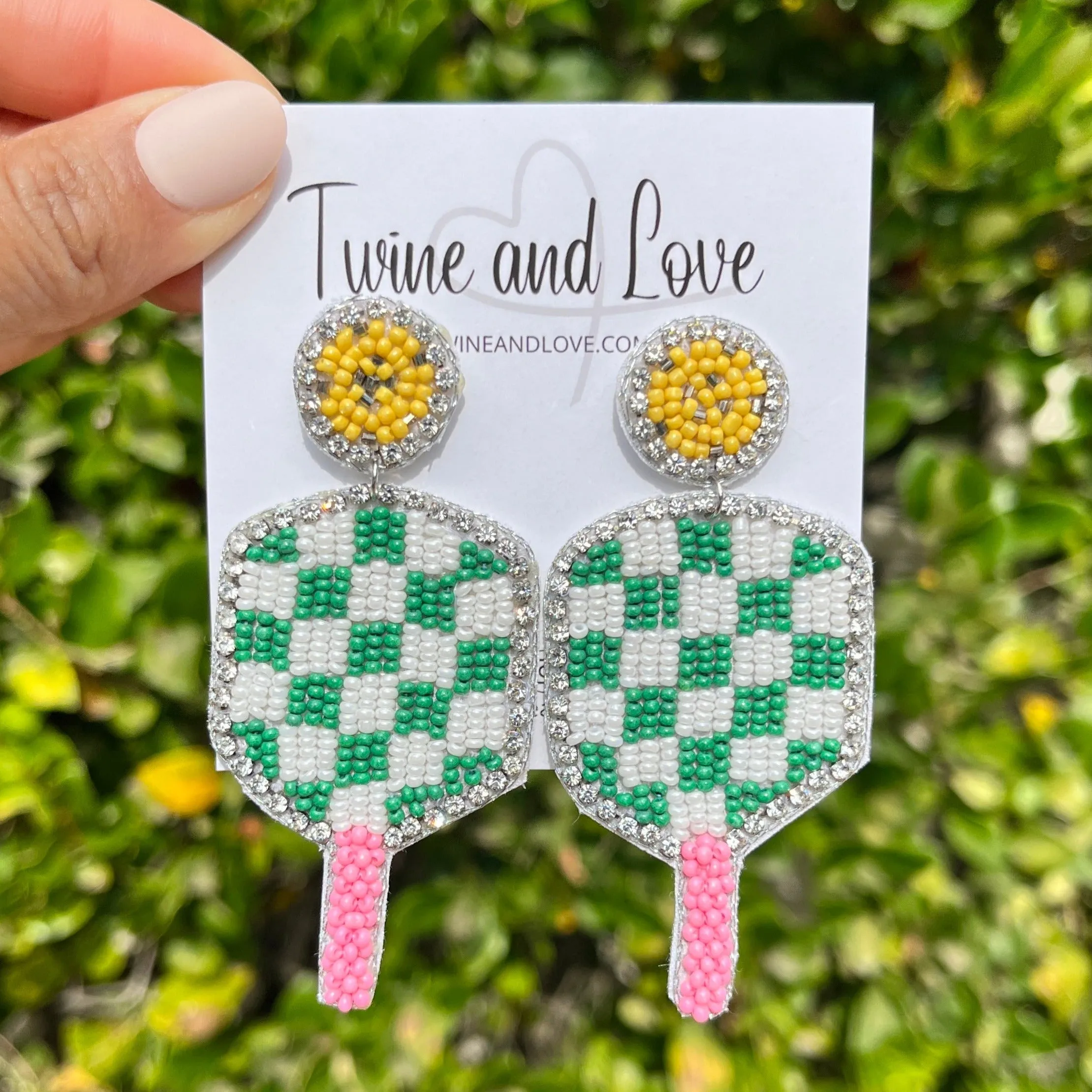 Pickleball Beaded Earrings