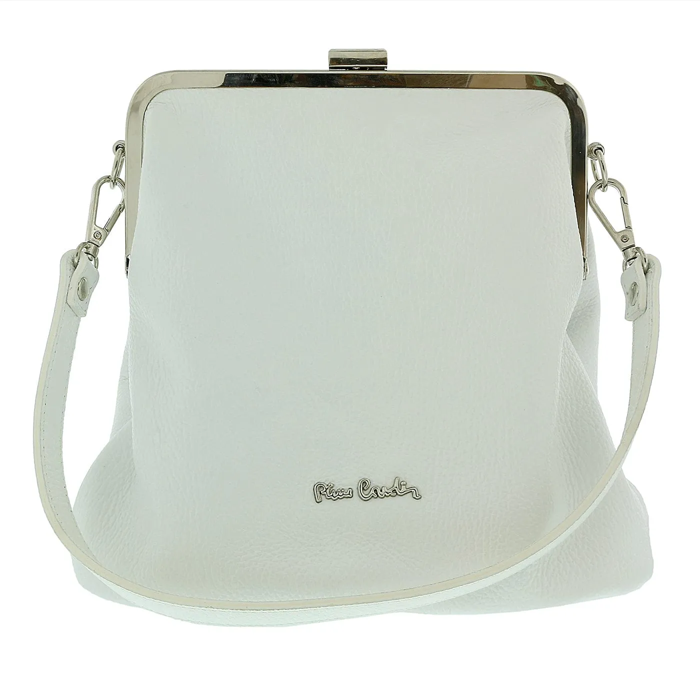 Pierre Cardin White Leather Small Vintage Shoulder Crossbody Bag