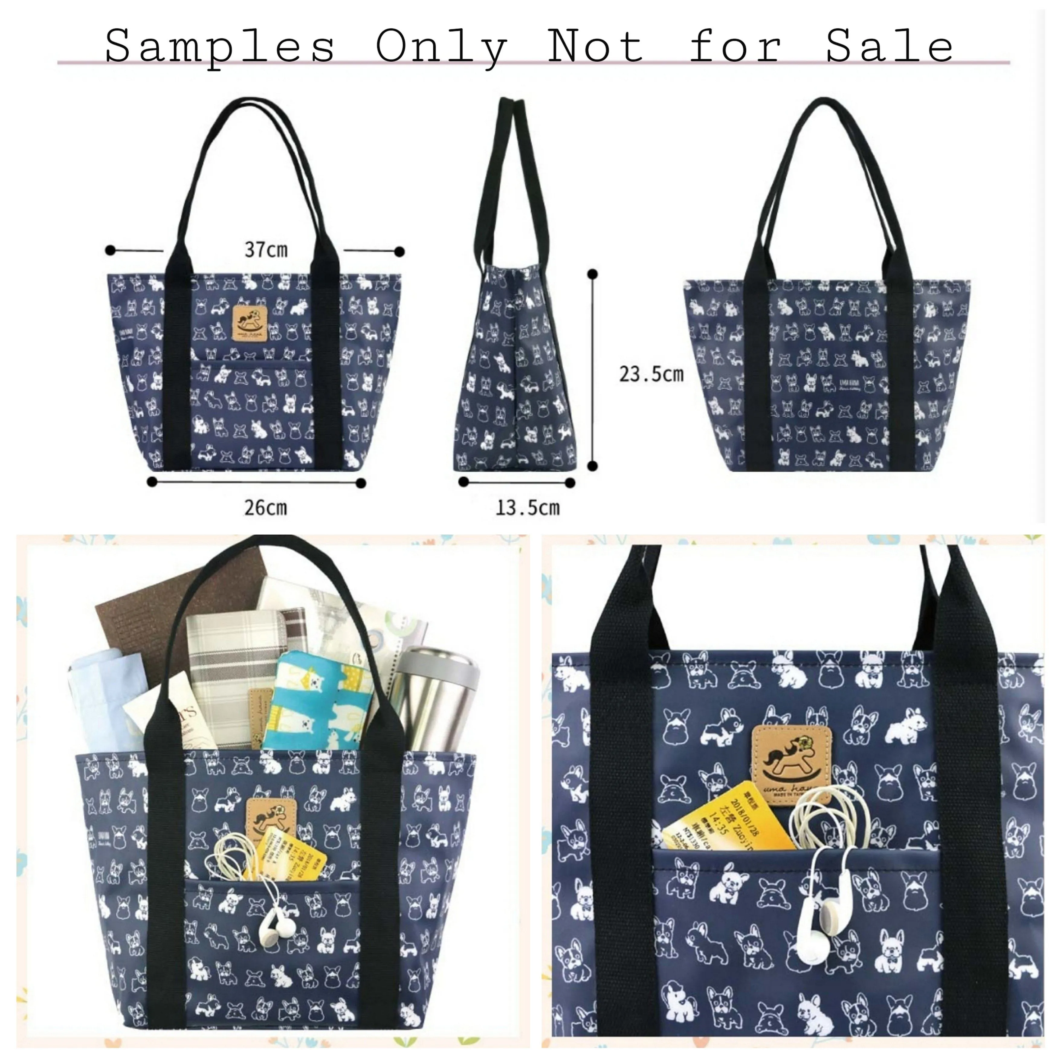 Pink Cat Yoga Dumpling Tote