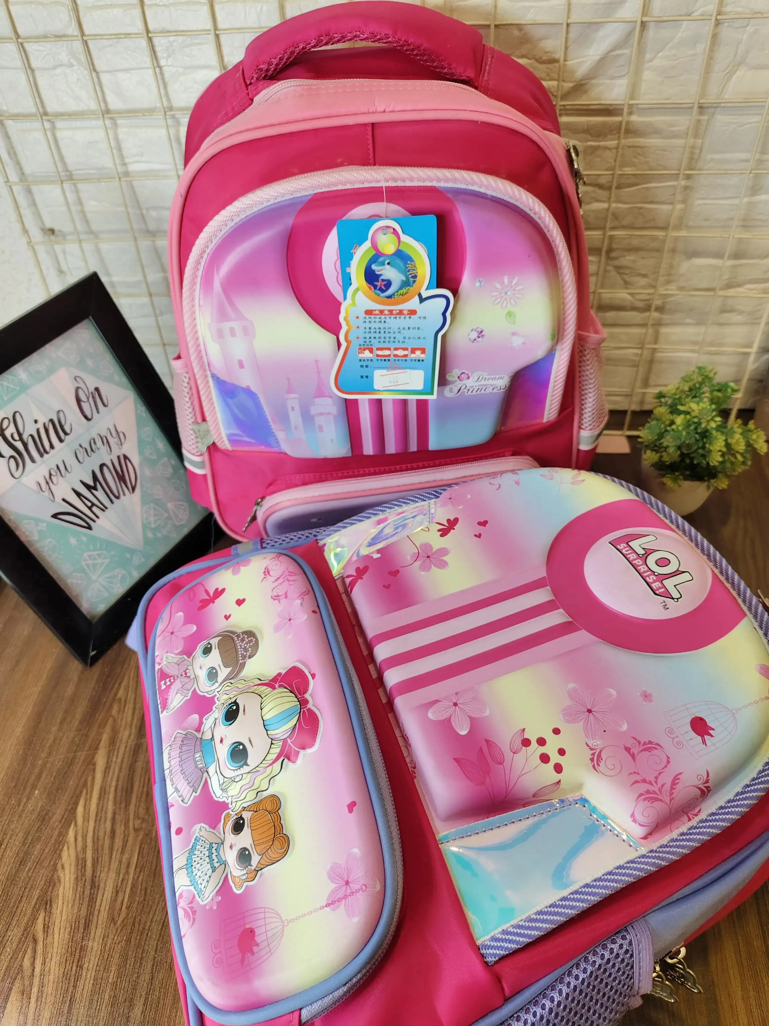 Pink Princess school bag