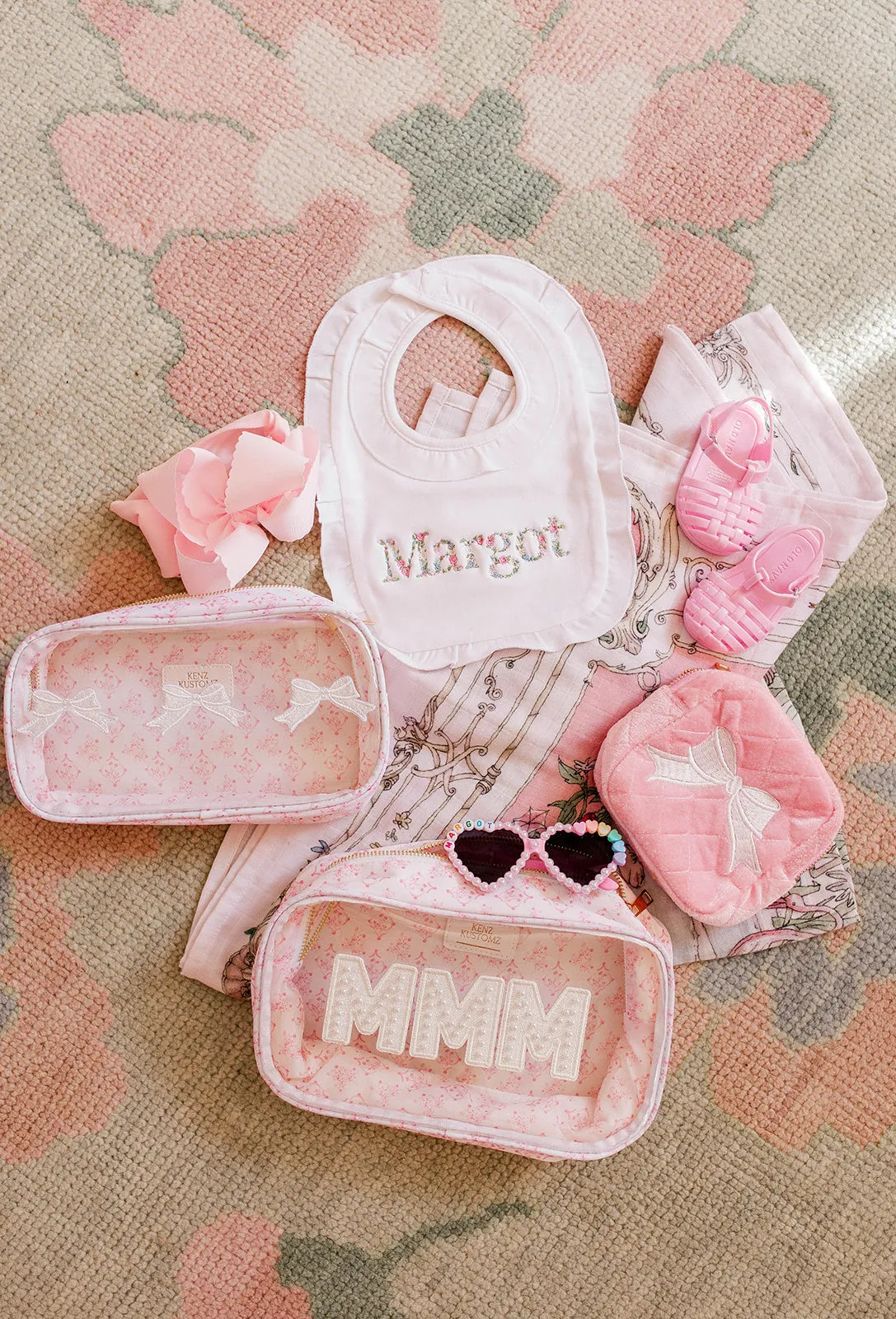 Pink Toile Customizable Makeup Bag Collection