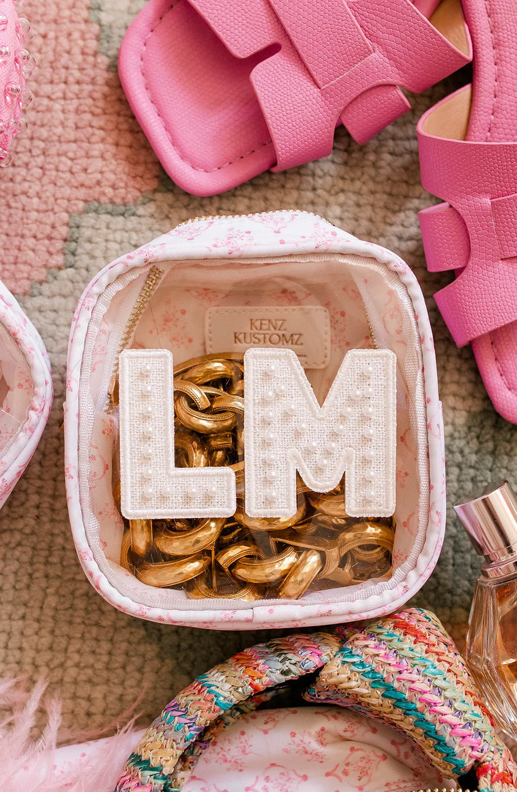 Pink Toile Customizable Makeup Bag Collection