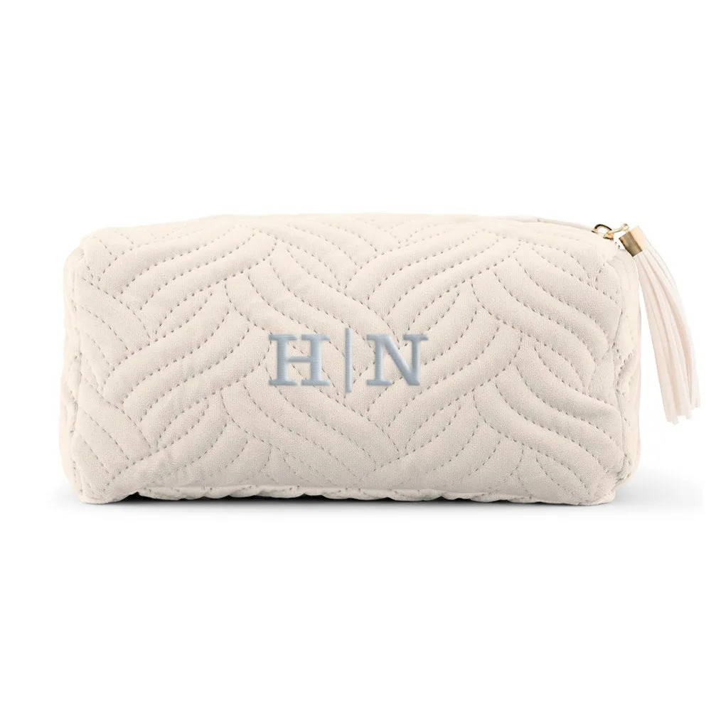 Pink Velvet Makeup Bag